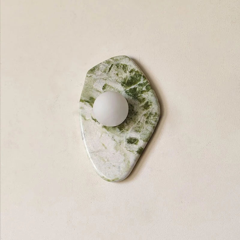 Wall Sconce | Marble Body & Glass Shade | G9 Bulb Holder