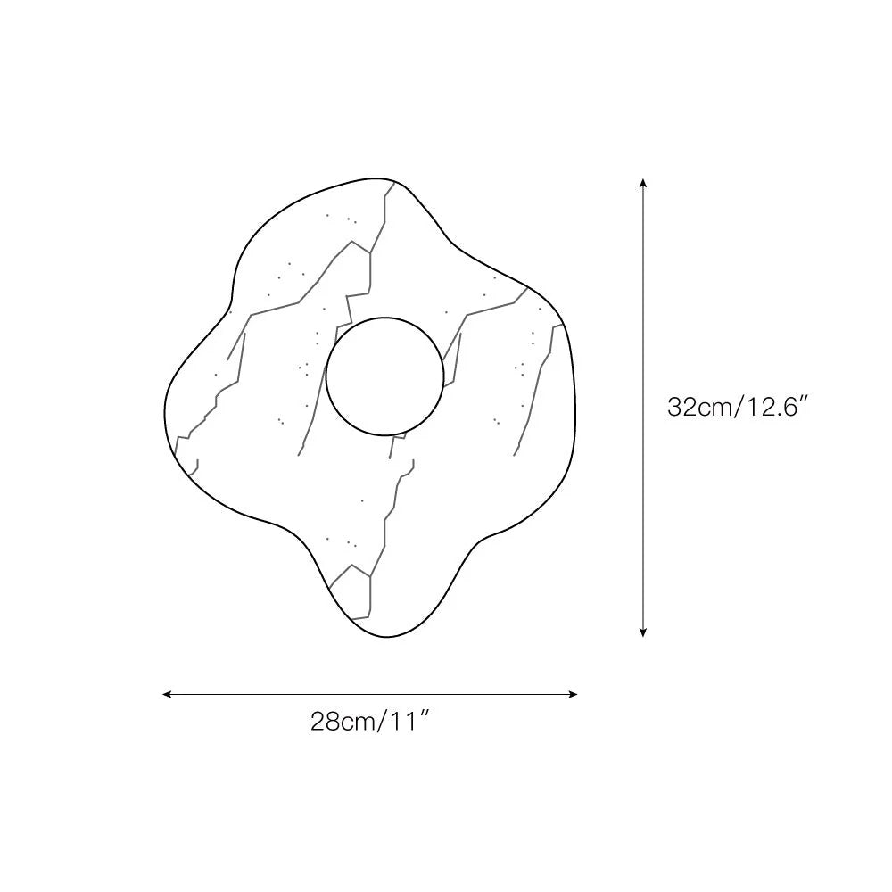 Wall Sconce | Marble Body & Glass Shade | G9 Bulb Holder