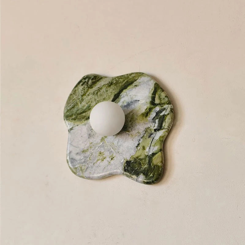 Wall Sconce | Marble Body & Glass Shade | G9 Bulb Holder