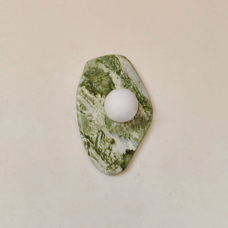 Wall Sconce | Marble Body & Glass Shade | G9 Bulb Holder