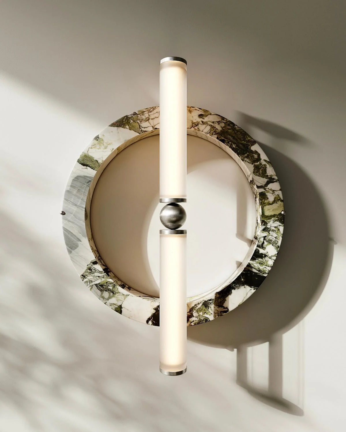 Wall Sconce | Marble Body & Integrated LED | 35 cm Diameter