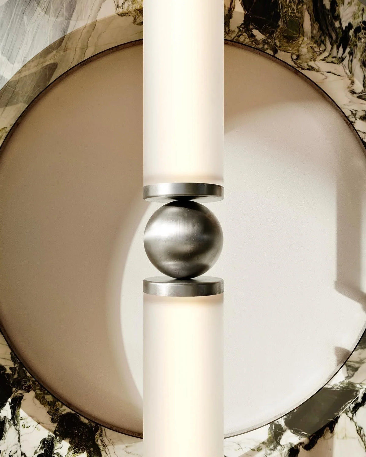 Wall Sconce | Marble Body & Integrated LED | 35 cm Diameter