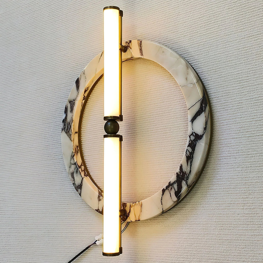Wall Sconce | Marble Body & Integrated LED | 35 cm Diameter