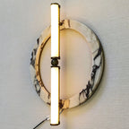 Wall Sconce | Marble Body & Integrated LED | 35 cm Diameter