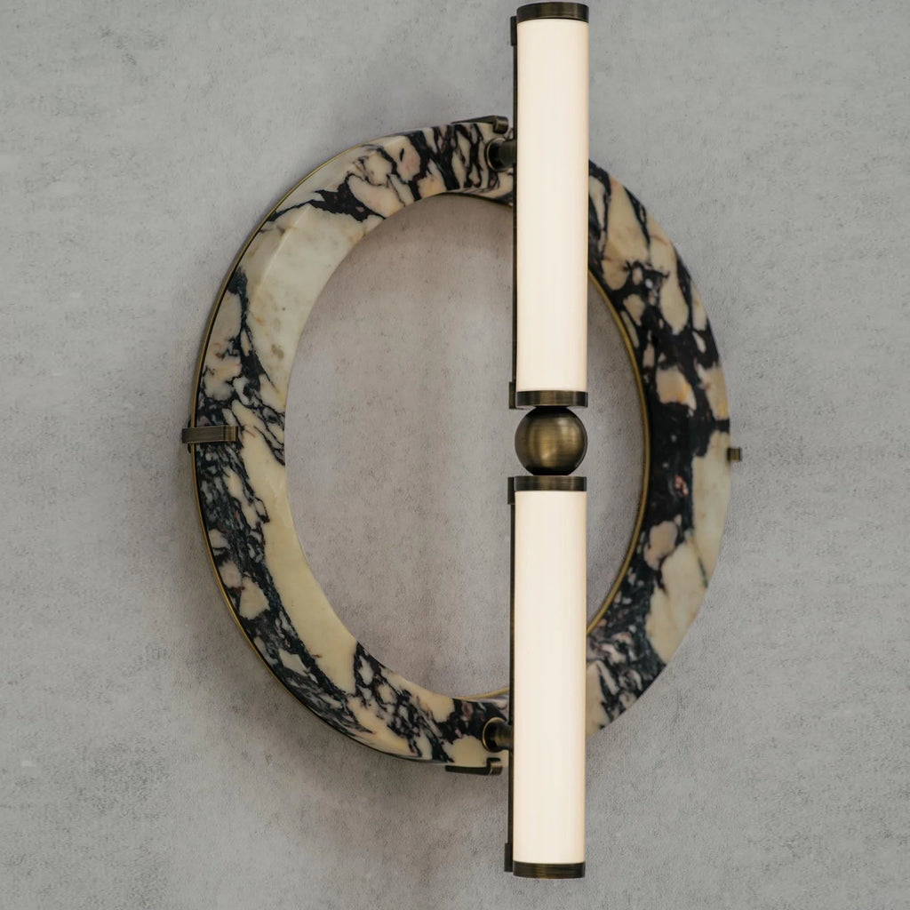 Wall Sconce | Marble Body & Integrated LED | 35 cm Diameter