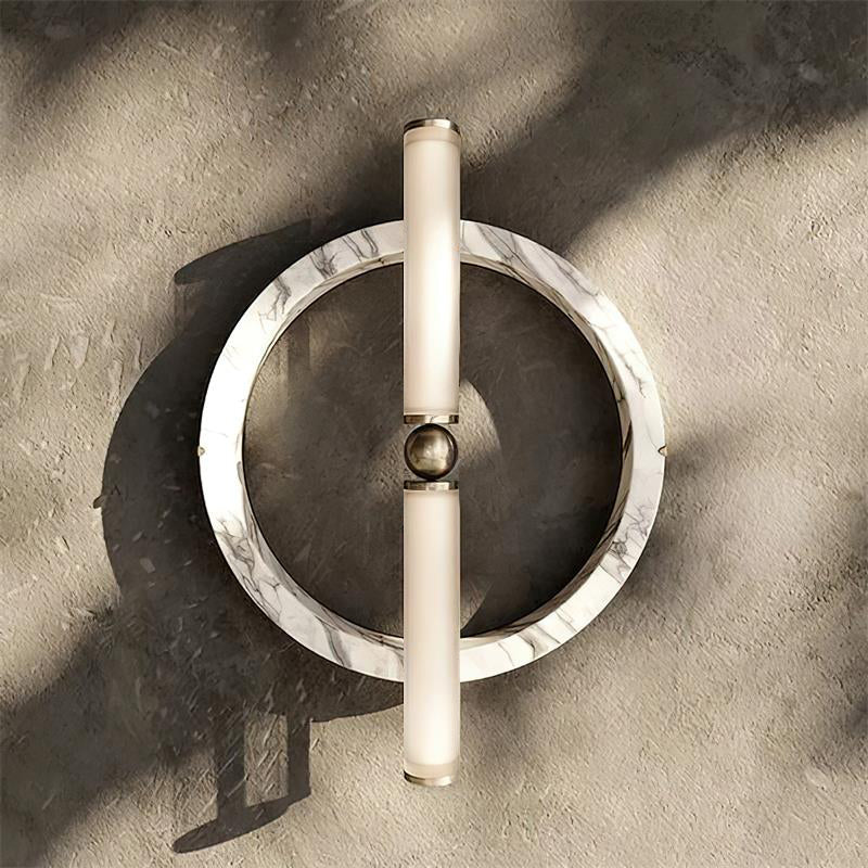 Wall Sconce | Marble Body & Integrated LED | 35 cm Diameter