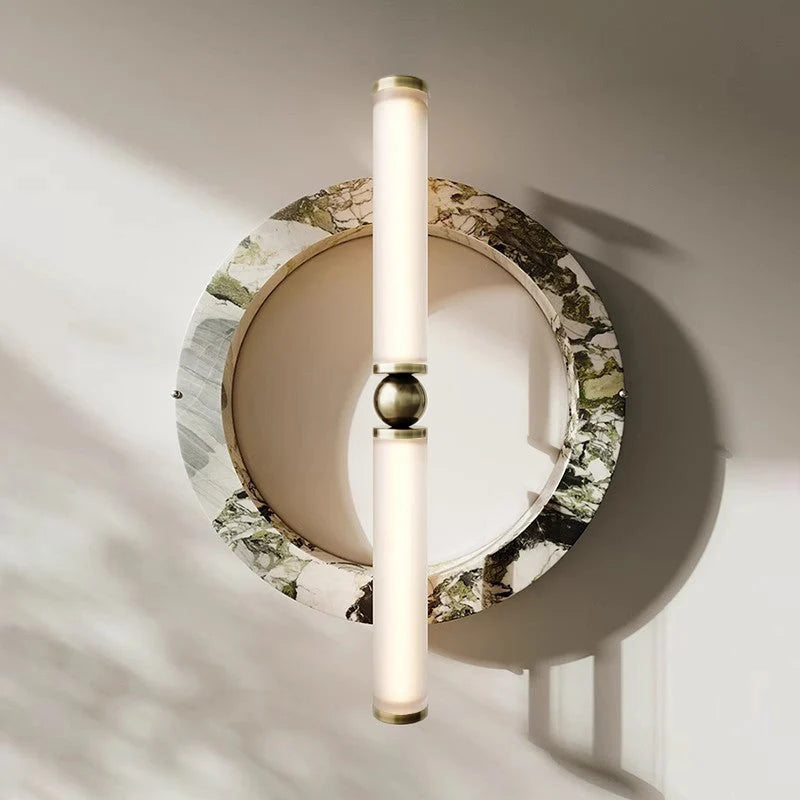 Wall Sconce | Marble Body & Integrated LED | 35 cm Diameter