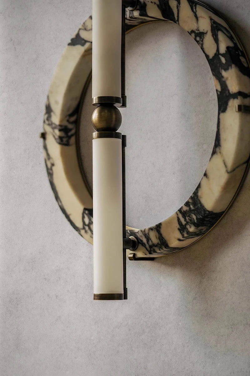Wall Sconce | Marble Body & Integrated LED | 35 cm Diameter
