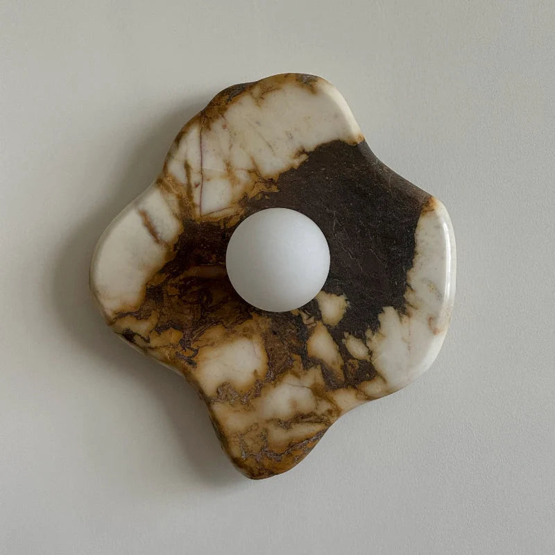 Wall Sconce | Marble & Glass | 28×12×32 cm