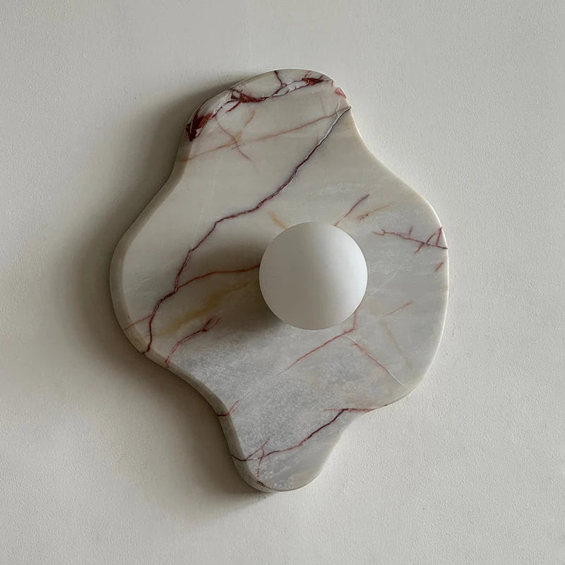 Wall Sconce | Marble & Glass | 28×12×32 cm