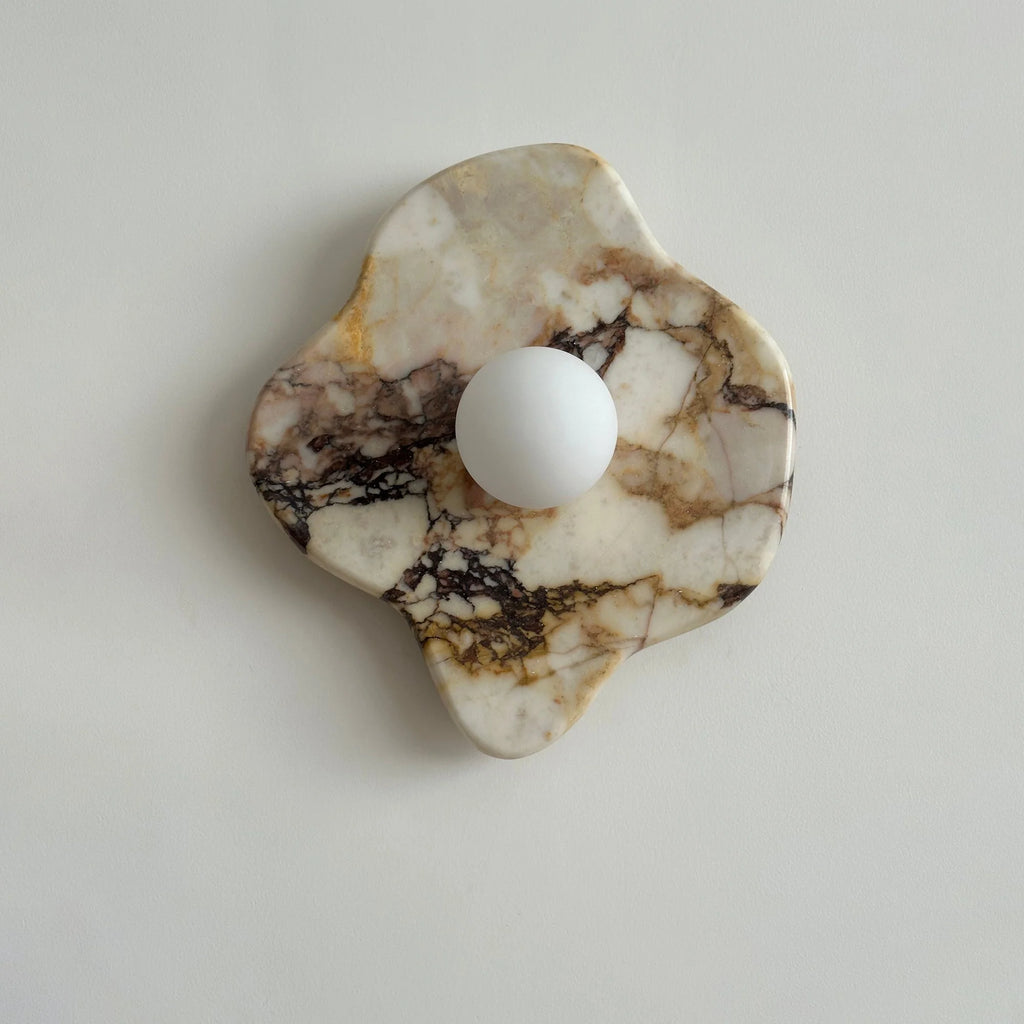 Wall Sconce | Marble & Glass | 28×12×32 cm