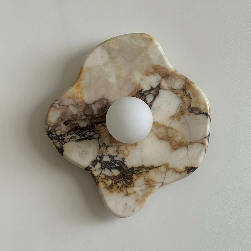 Wall Sconce | Marble & Glass | 28×12×32 cm