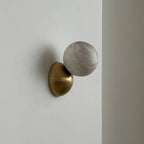 Wall Sconce | Metal Body & Decorative Stone Shade