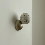 Wall Sconce | Metal Body & Decorative Stone Shade