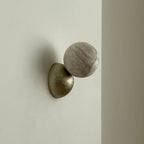 Wall Sconce | Metal Body & Decorative Stone Shade