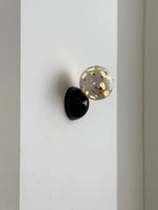 Wall Sconce | Metal Body & Decorative Stone Shade