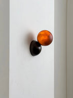 Wall Sconce | Metal Body & Decorative Stone Shade