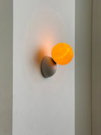 Wall Sconce | Metal Body & Decorative Stone Shade
