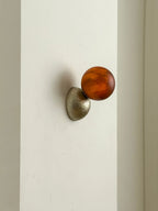 Wall Sconce | Metal Body & Decorative Stone Shade