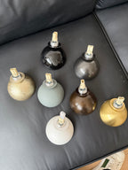 Wall Sconce | Metal Body & Decorative Stone Shade