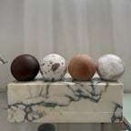 Wall Sconce | Metal Body & Decorative Stone Shade