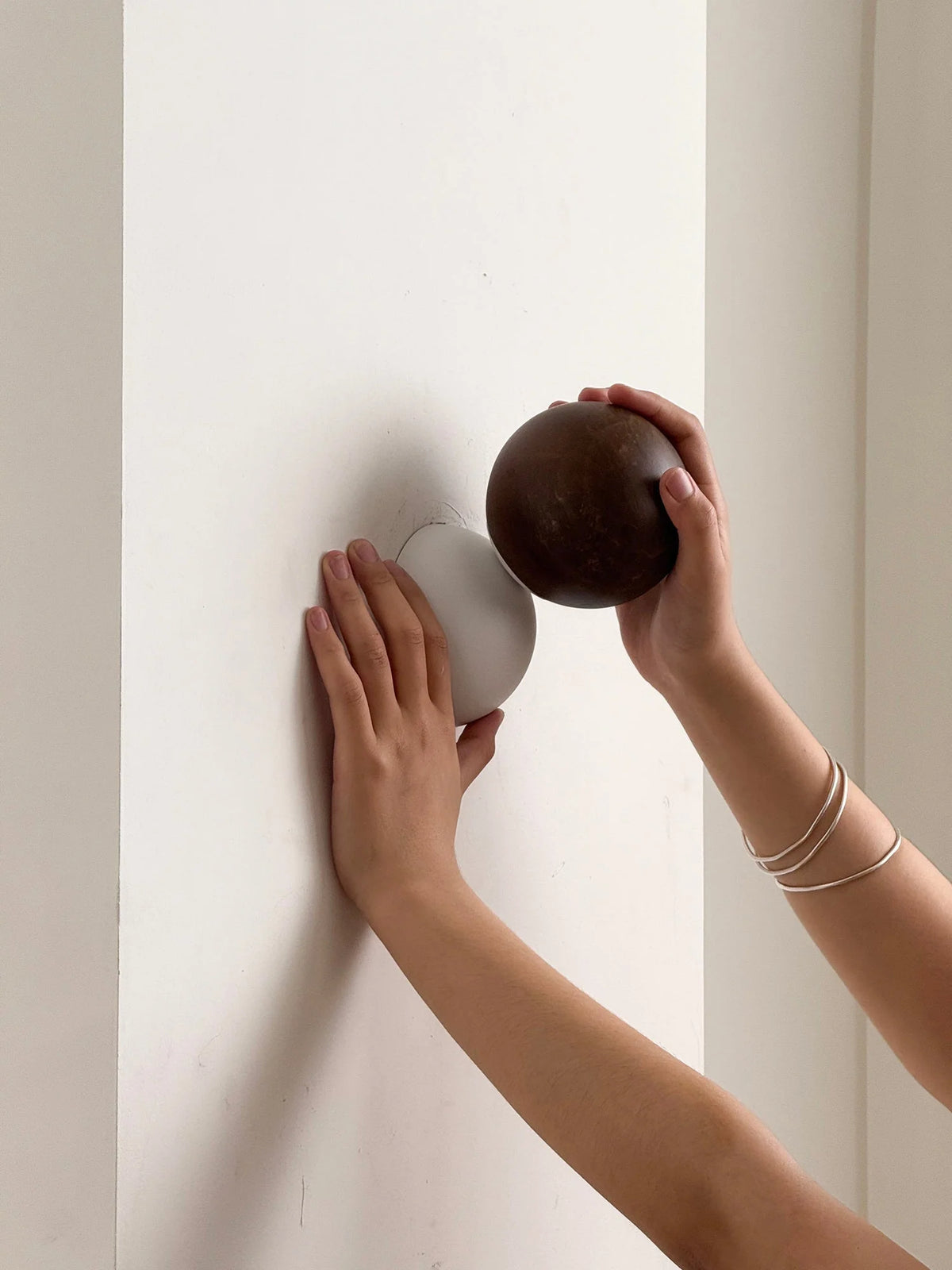 Wall Sconce | Metal Body & Decorative Stone Shade