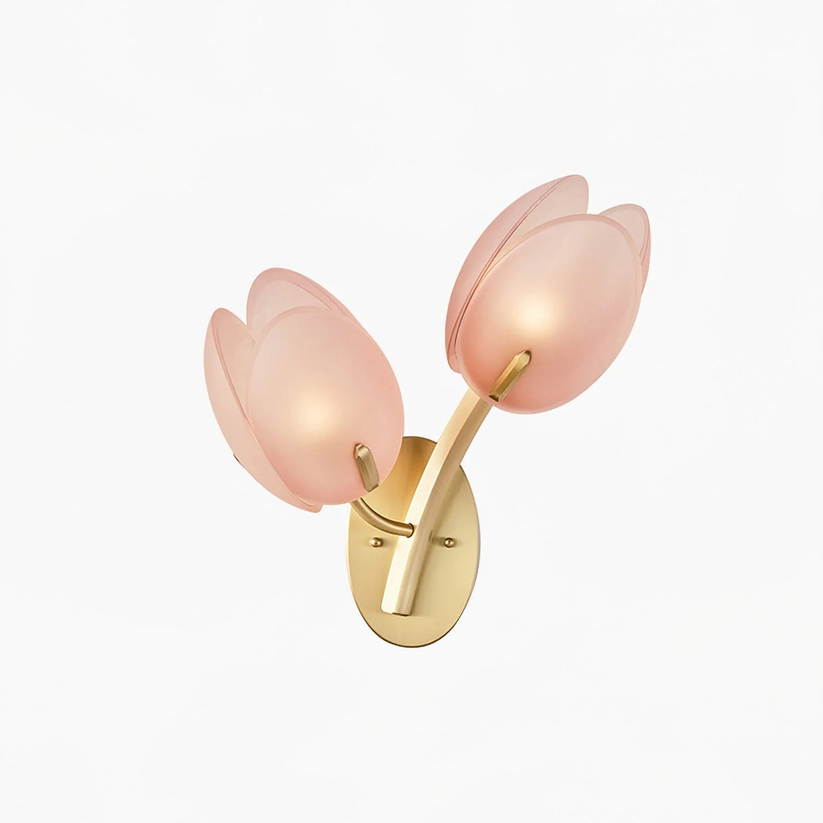 Wall Sconce | Metal Body & Glass Flower Shade