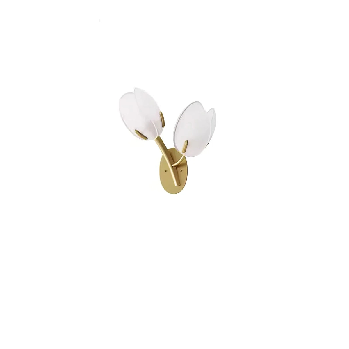 Wall Sconce | Metal Body & Glass Flower Shade