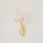 Wall Sconce | Metal Body & Glass Flower Shade