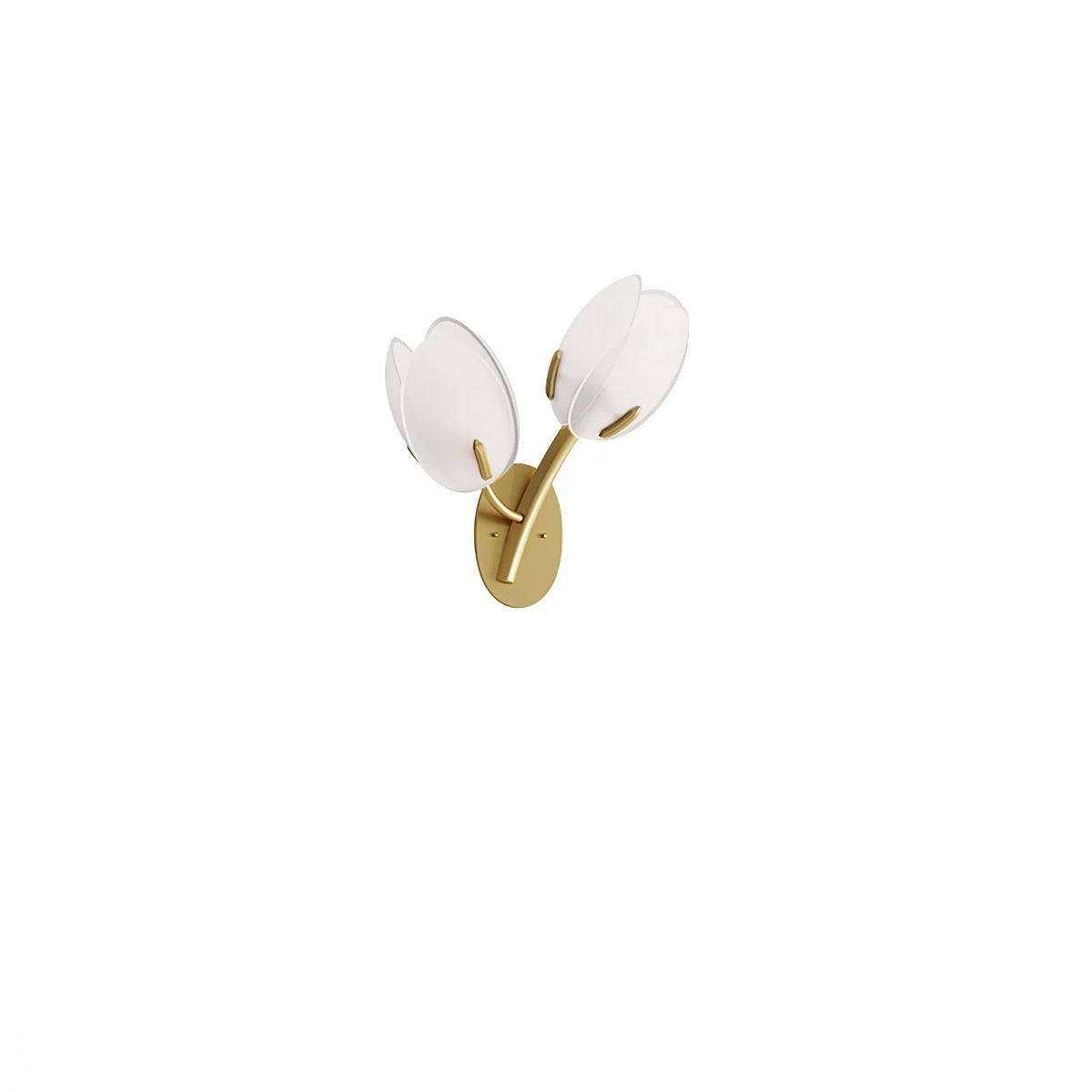 Wall Sconce | Metal Body & Glass Flower Shade