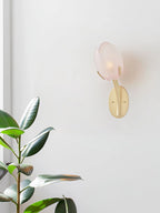 Wall Sconce | Metal Body & Glass Flower Shade
