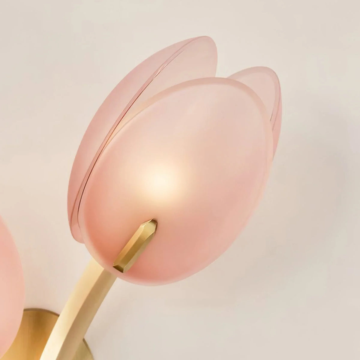 Wall Sconce | Metal Body & Glass Flower Shade