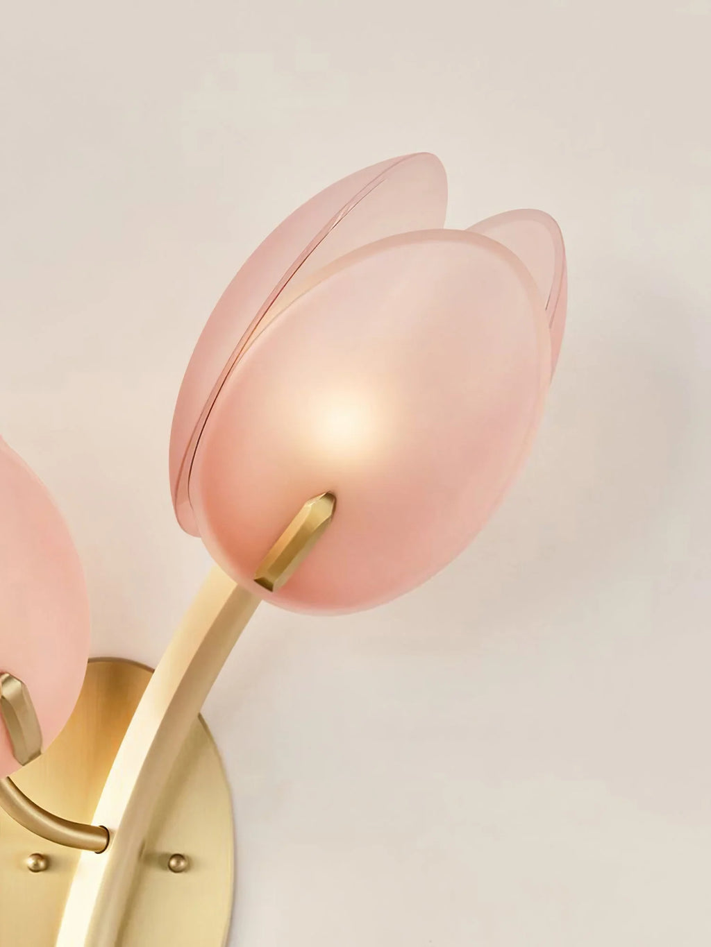 Wall Sconce | Metal Body & Glass Flower Shade