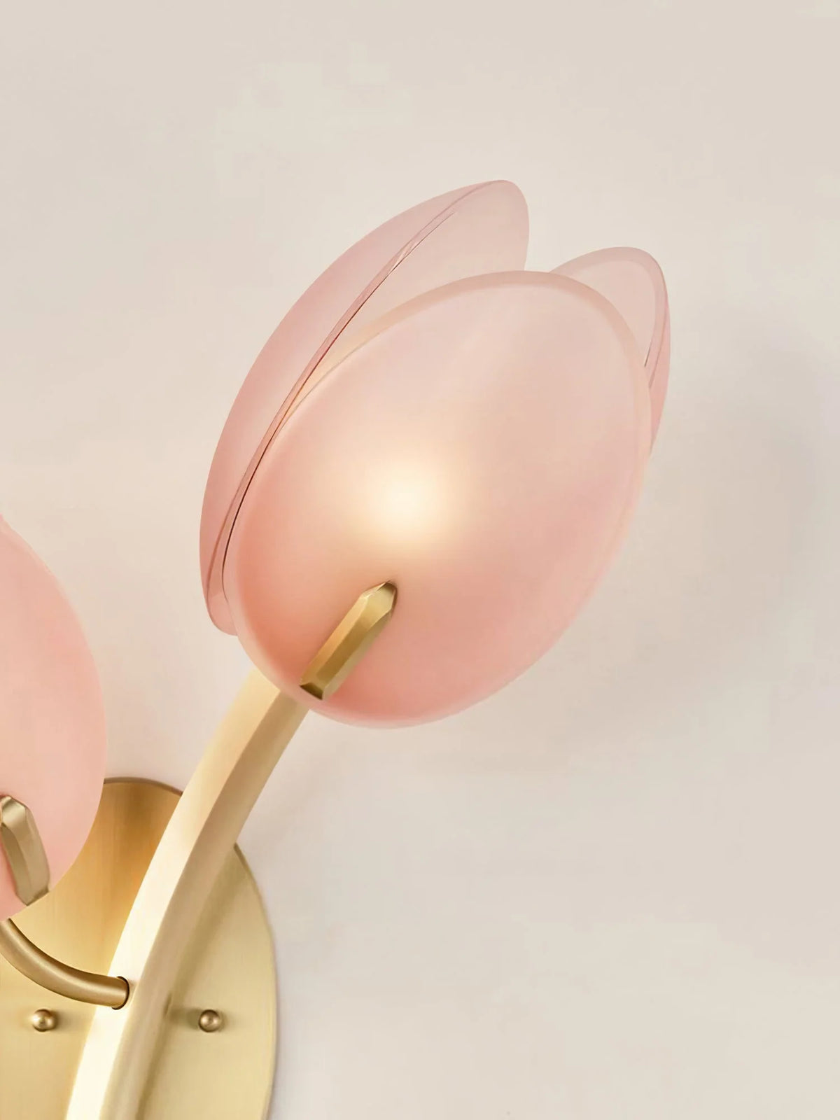 Wall Sconce | Metal Body & Glass Flower Shade