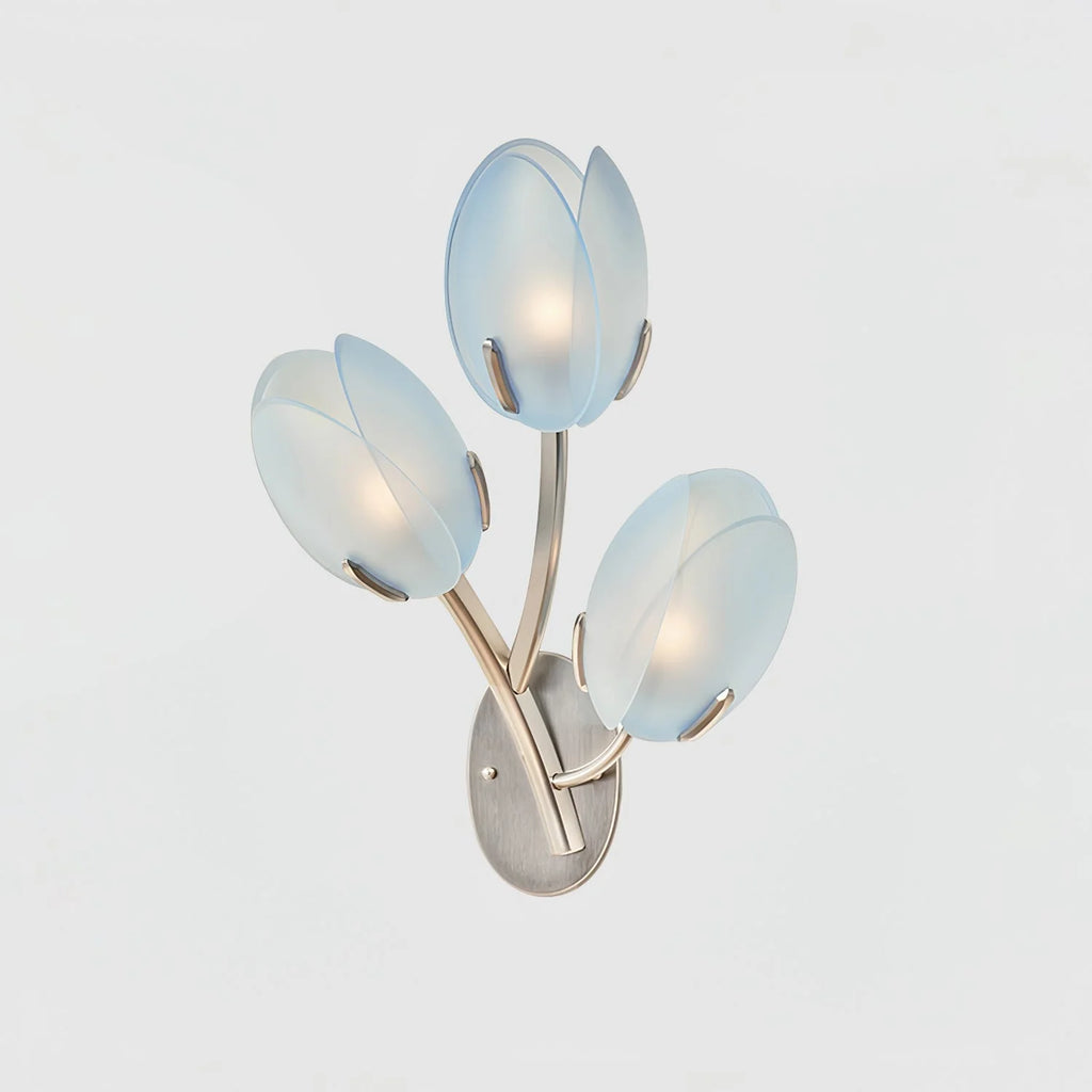 Wall Sconce | Metal Body & Glass Flower Shade