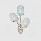 Wall Sconce | Metal Body & Glass Flower Shade