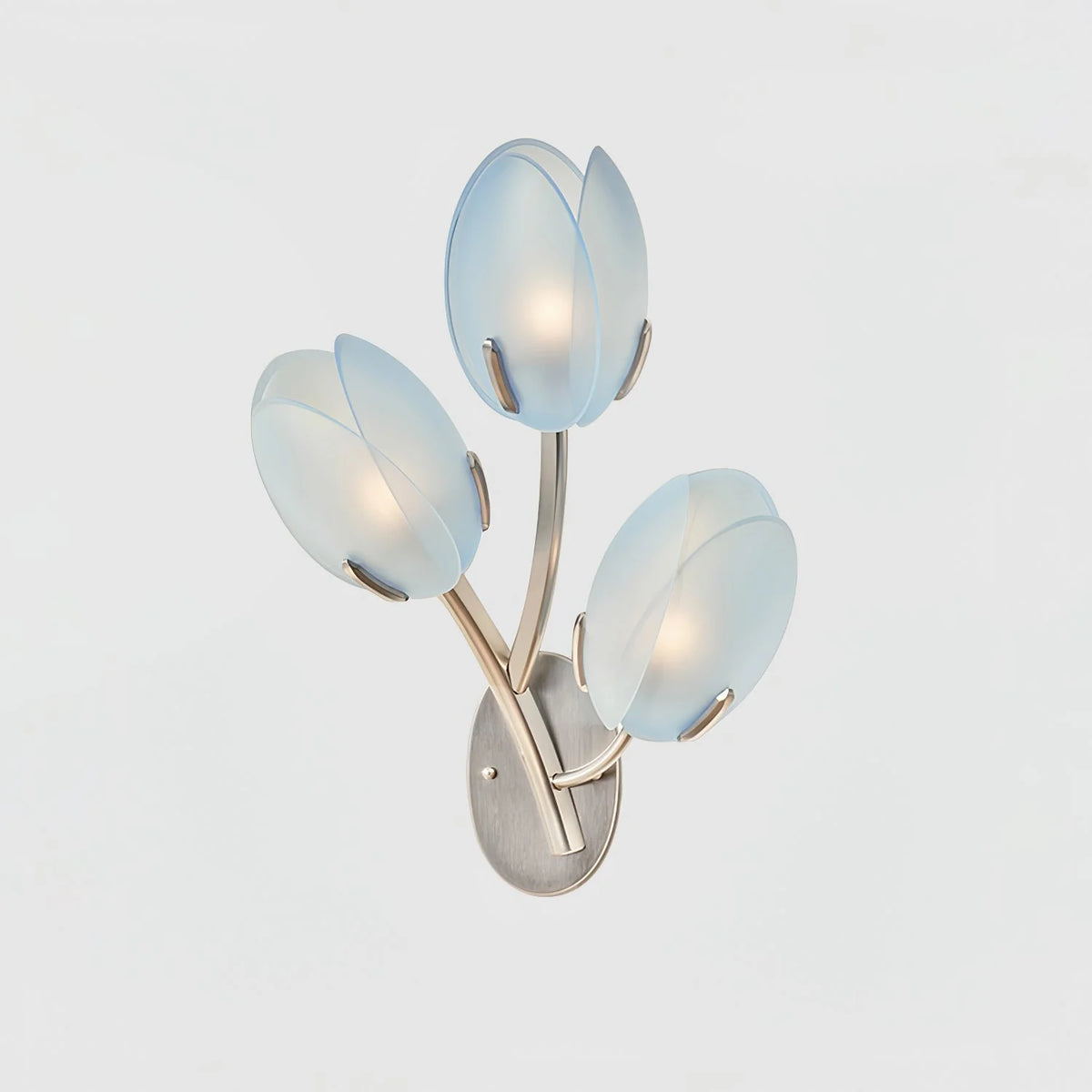 Wall Sconce | Metal Body & Glass Flower Shade