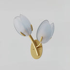Wall Sconce | Metal Body & Glass Flower Shade