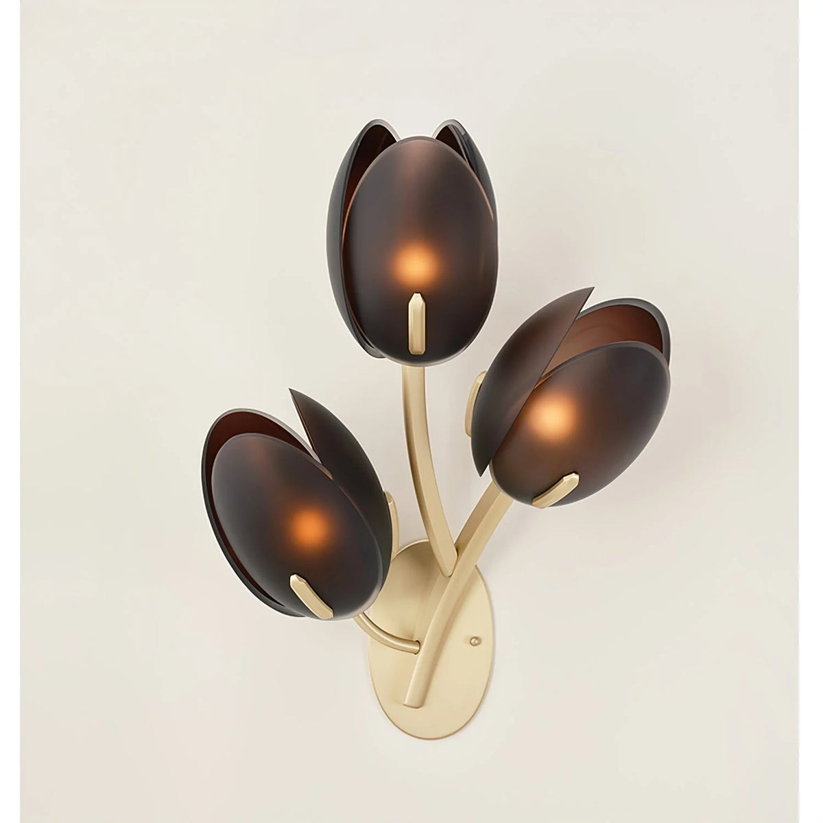 Wall Sconce | Metal Body & Glass Flower Shade
