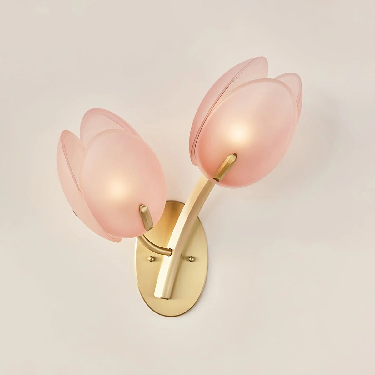 Wall Sconce | Metal Body & Glass Flower Shade