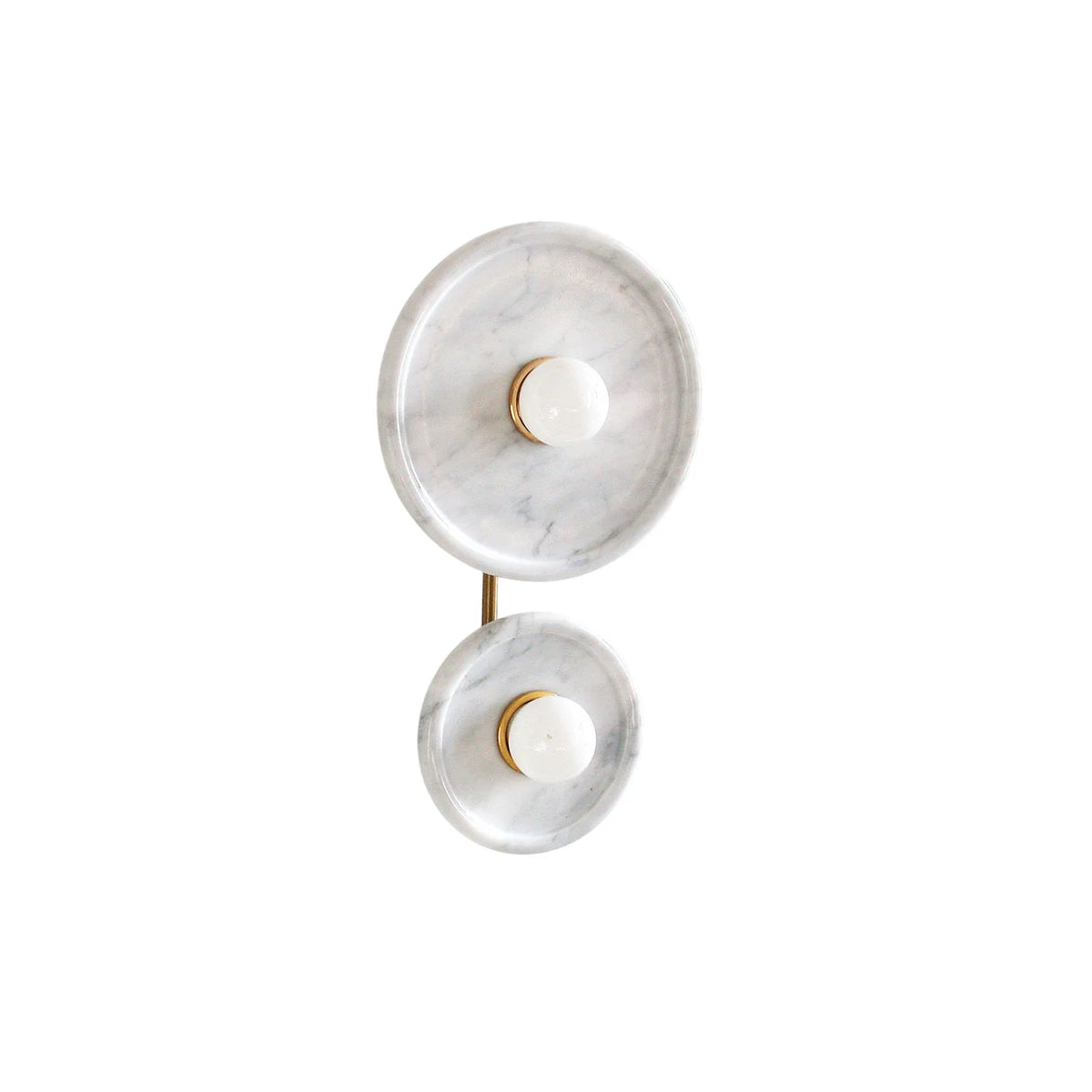 Wall Sconce | Metal Body & Marble Or Jade Shade | 37 cm Height