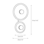 Wall Sconce | Metal Body & Marble Or Jade Shade | 37 cm Height