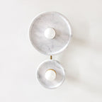 Wall Sconce | Metal Body & Marble Or Jade Shade | 37 cm Height