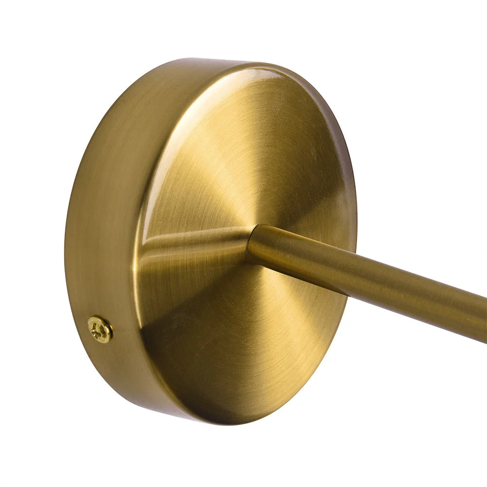 Wall Sconce | Mid-Century Black & Gold Up & Down Lighting | 2-Light