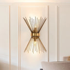 Wall Sconce | Mid-Century Starburst Brass & Dimmable