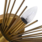Wall Sconce | Mid-Century Starburst Brass & Dimmable