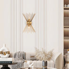 Wall Sconce | Mid-Century Starburst Brass & Dimmable