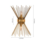 Wall Sconce | Mid-Century Starburst Brass & Dimmable