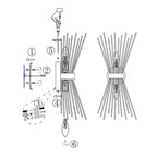 Wall Sconce | Mid-Century Starburst Brass & Dimmable