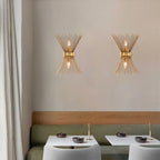 Wall Sconce | Mid-Century Starburst Brass & Dimmable